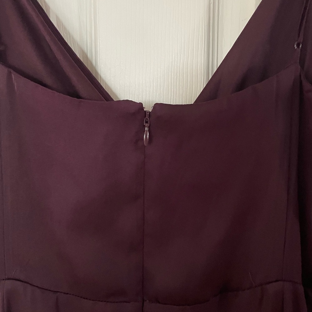 Express Deep Purple Sleevless Asymmetrical Skirt with a tie Waist XL NWT - Picture 6 of 6